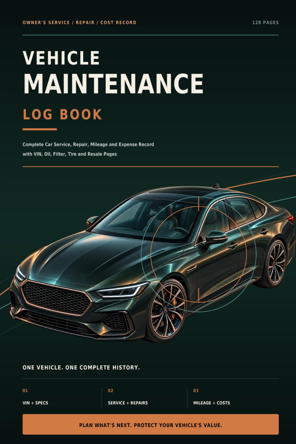 Vehicle Maintenance Log Book: Complete Car Service, Repair, Mileage and Expense Record with VIN, Oil, Filter, Tire and Resale Pages baixar o livro de graça
