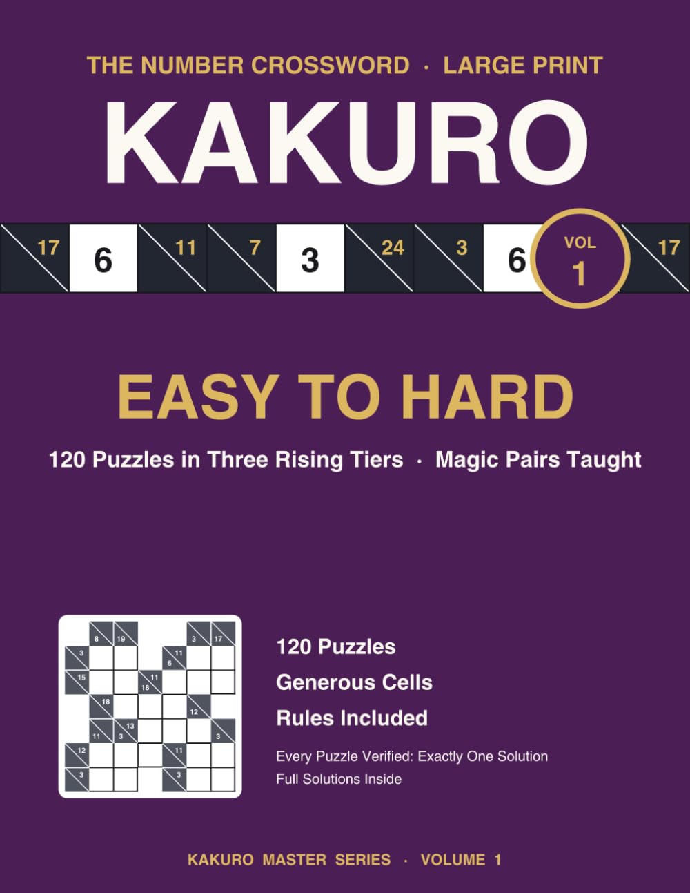 capítulo por capítulo baixar Kakuro Large Print: 120 Cross Sums Puzzles, Easy to Hard, Every Puzzle Verified with One Solution (Kakuro Master Series Vol. 1)