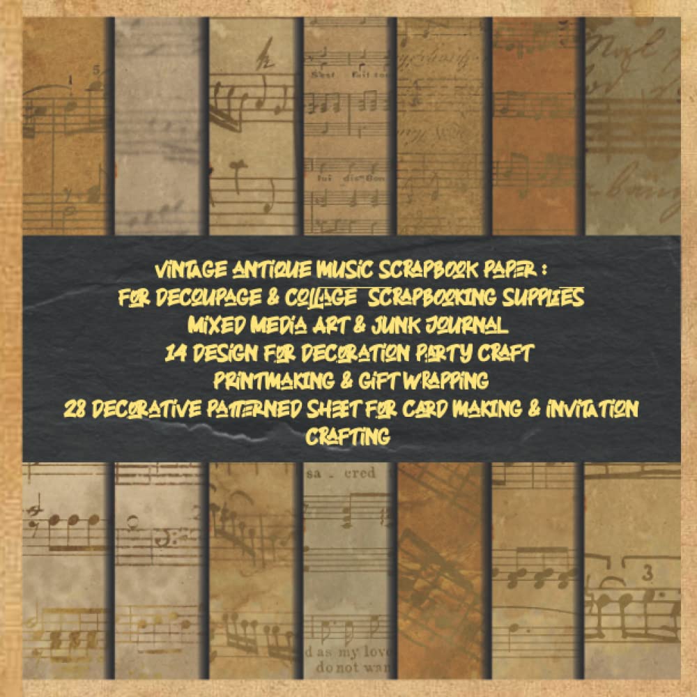 capítulo por capítulo baixar vintage antique music scrapbook paper: for decoupage & collage scrapbooking supplies Mixed Media Art & junk Journal 14 design for decoration party... sheet for card making & invitation crafting