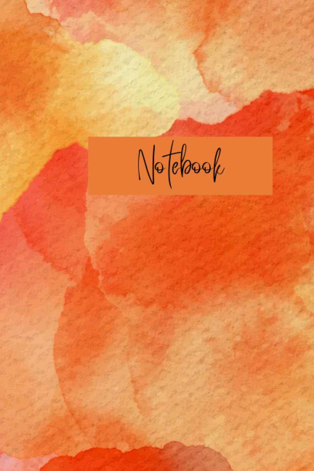 Notebook: Orange Watercolor 120 page lined Notebook baixar livro de graça