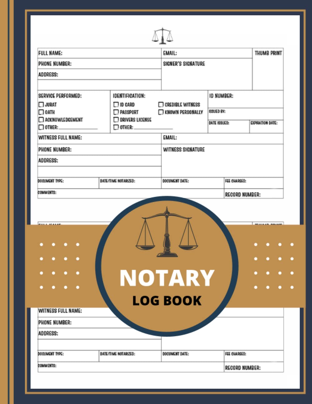 ler totalmente Notary Journal: Public Notary Records Book/Official Notary Journal