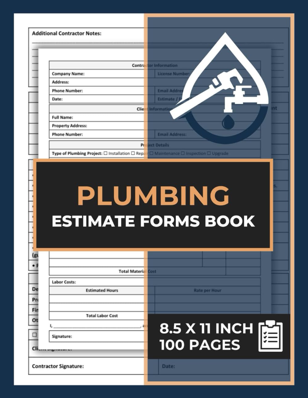Plumbing Estimate Form Book: Plumbing Service Work Order Forms | Plumber Estimating Sheets | 100 Pages (50 Forms) baixar livro de graça