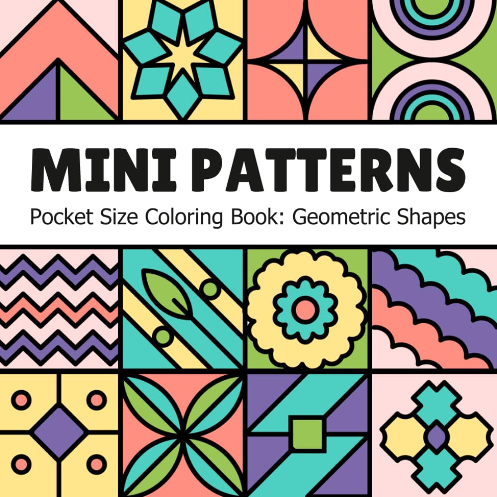 capítulo por capítulo baixar Mini Patterns Pocket Size Coloring Book for Teens and Adults: Geometric and Abstract Shapes for Fun and Relaxation (Geometric patterns coloring books)