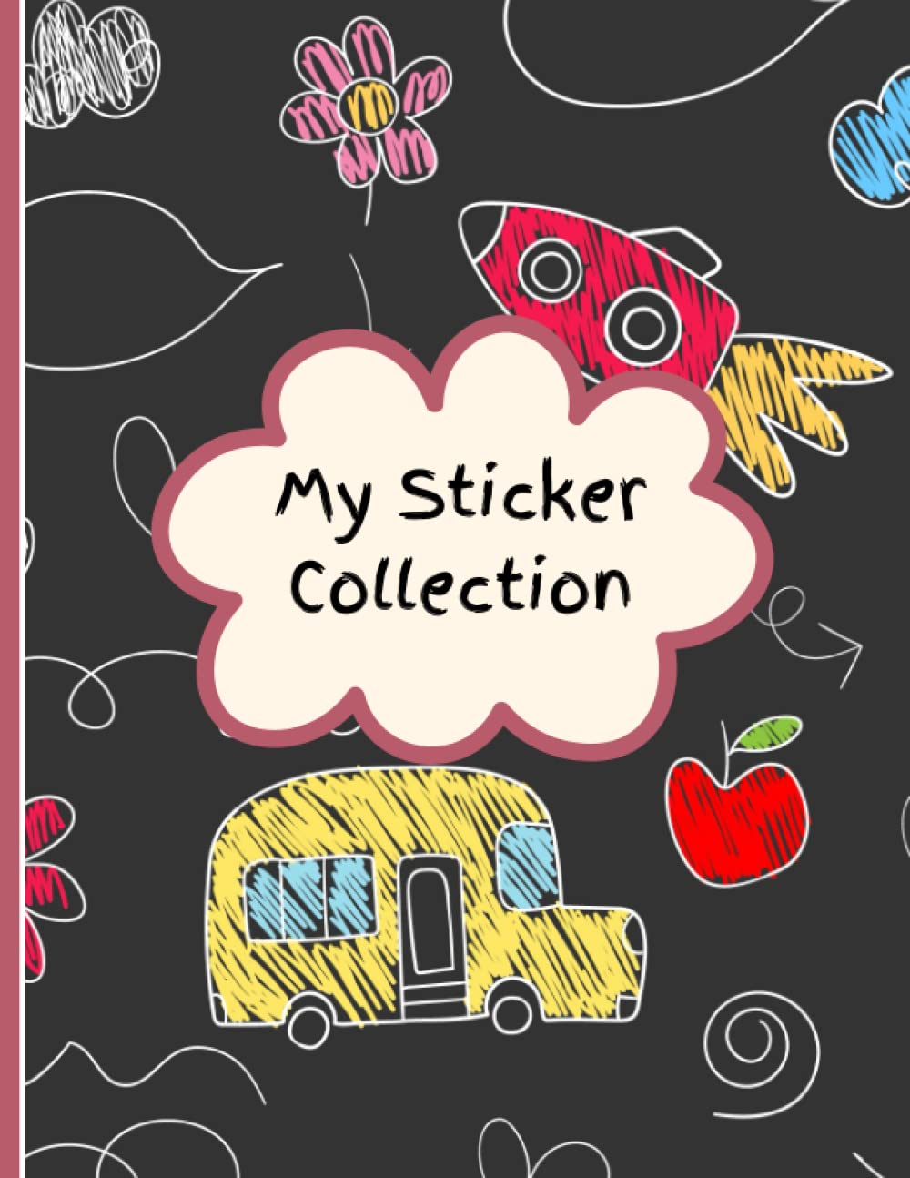 ler totalmente My Sticker Collection: Large BLANK Sticker Book for Collecting Stickers with 120 BLANK Pages for Kids Girls