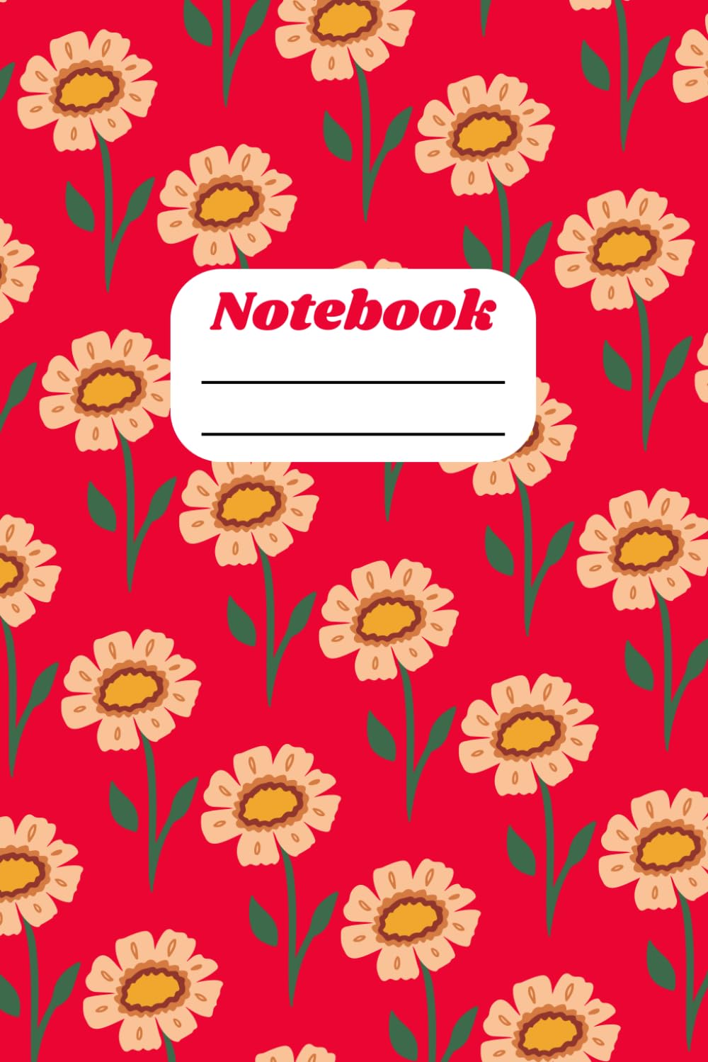 ler totalmente Red Journal With Cute Flower: Notebook