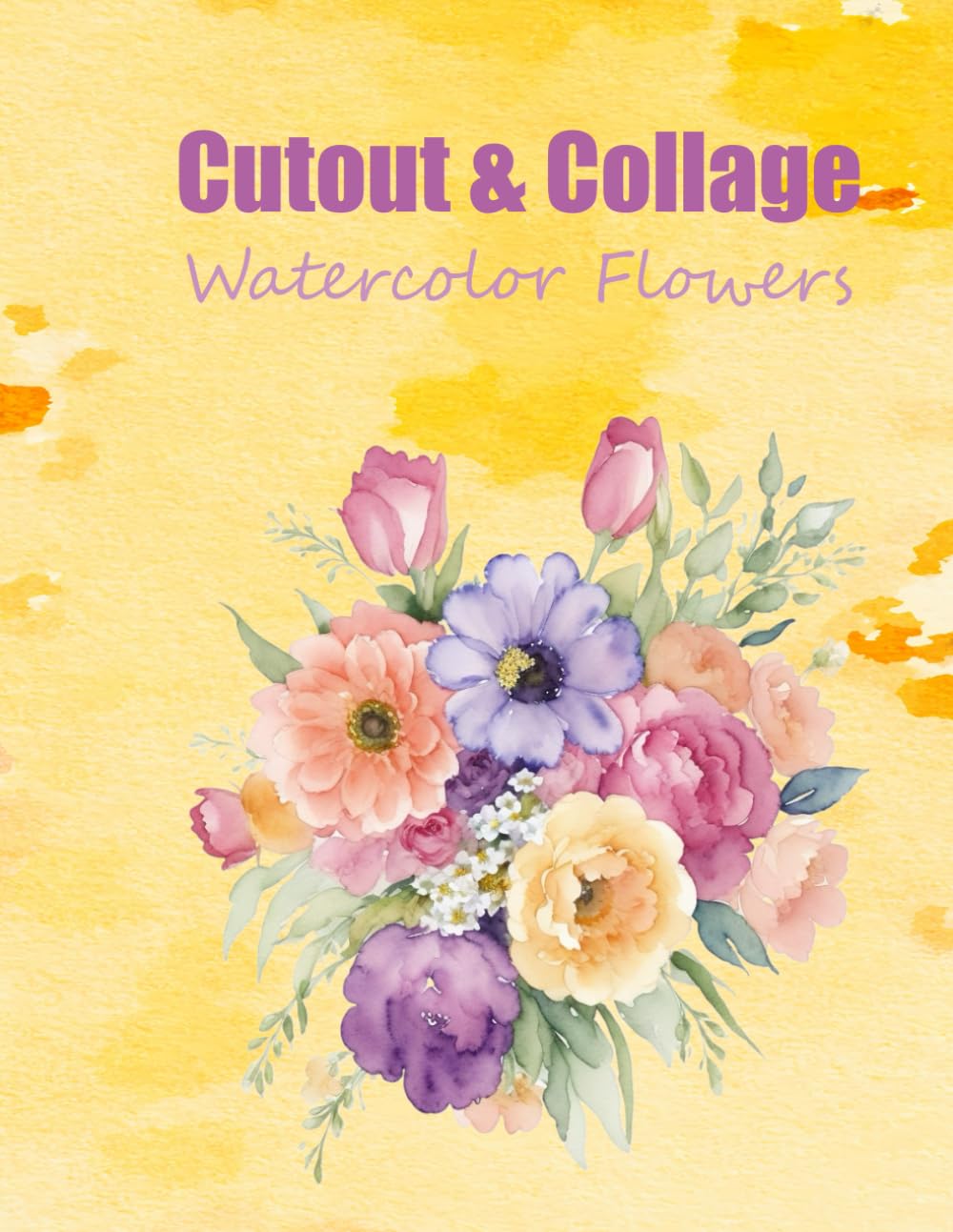 capítulo por capítulo baixar Cutout and Collage watercolor flowers book.: 8.5X11 in. 23 pages flowers elements.