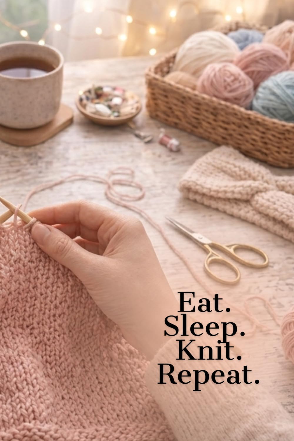 Eat Sleep Knit Repeat: Numbered Dot Grid Journal: 6x9 Knitting Project Planner with Table of Contents and 116 Numbered Pages - Knit Aesthetic Cover baixar o livro de graça