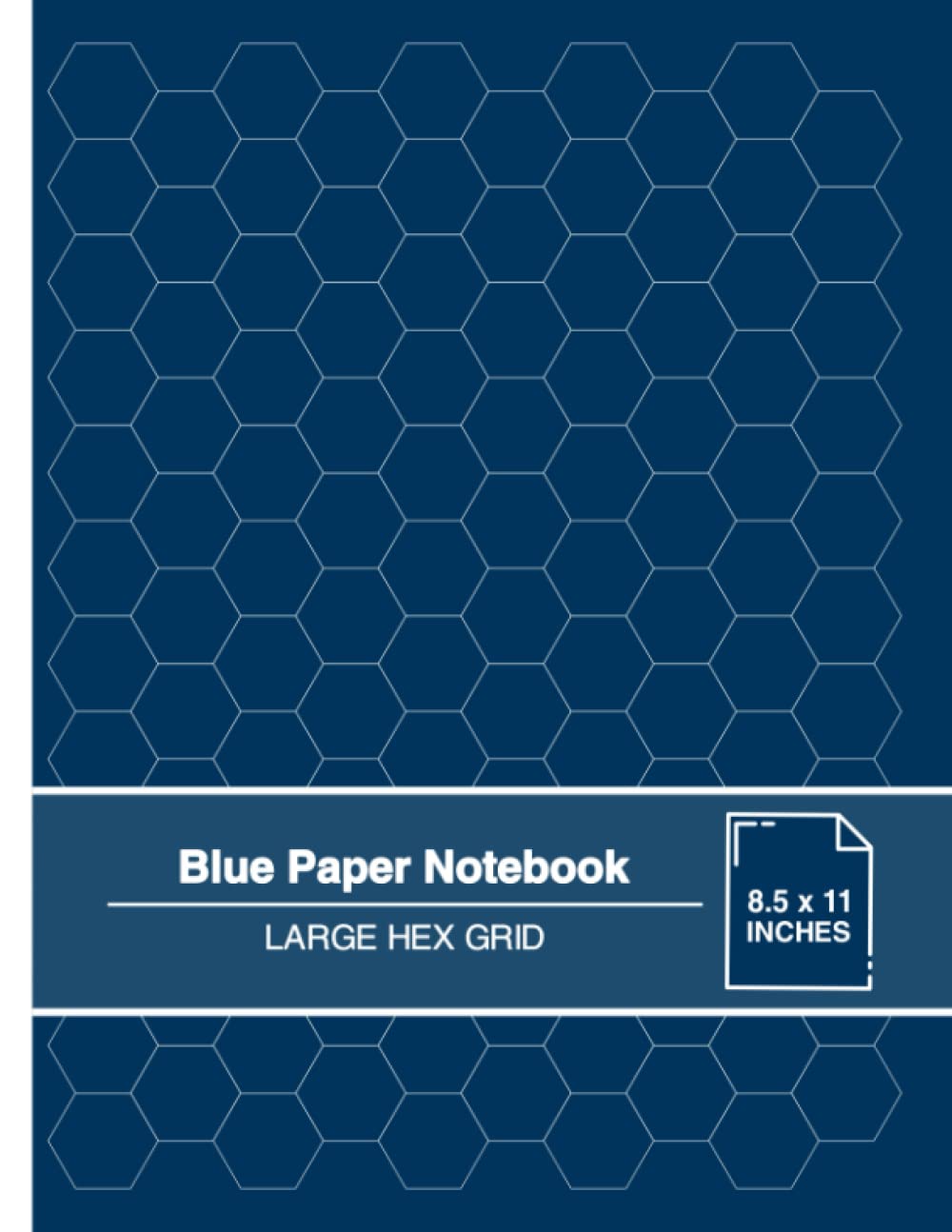 Blue Paper Notebook: Large Hex Grid | For use with Gel Pens and White Ink | Cyanotype Look | Large baixar o livro de graça