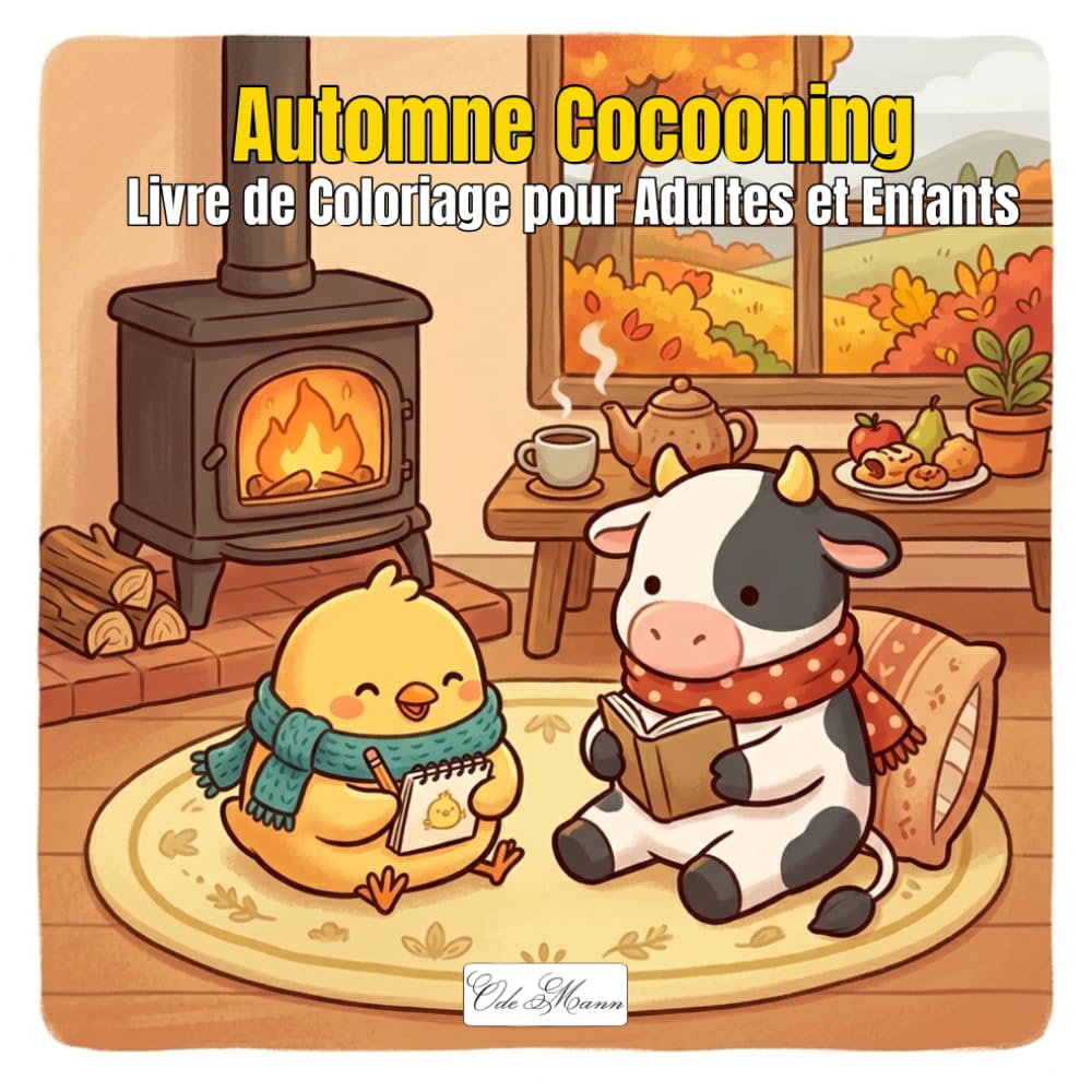 ler totalmente Cozy Autumn - Automne Cocooning — Livre de Coloriage pour Adultes et Enfants: 60 pages avec des animaux ronds dans une ambiance automnale douce (French Edition)