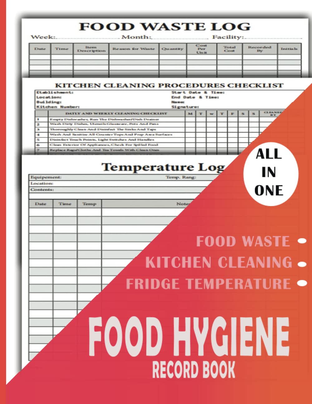 capítulo por capítulo baixar Food Hygiene Record Book: ALL in One Book includes Kitchen Cleaning Log, Food Temperature Log Book With Inventory Count, Food waste, Perfect For Business,... Cafe, Hotel, Cuisine and Restaurants