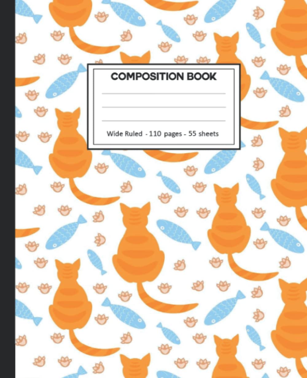Composition Notebook: College Ruled: 110+ Lined Pages Writing Journal: Fish on White. baixar livro de graça