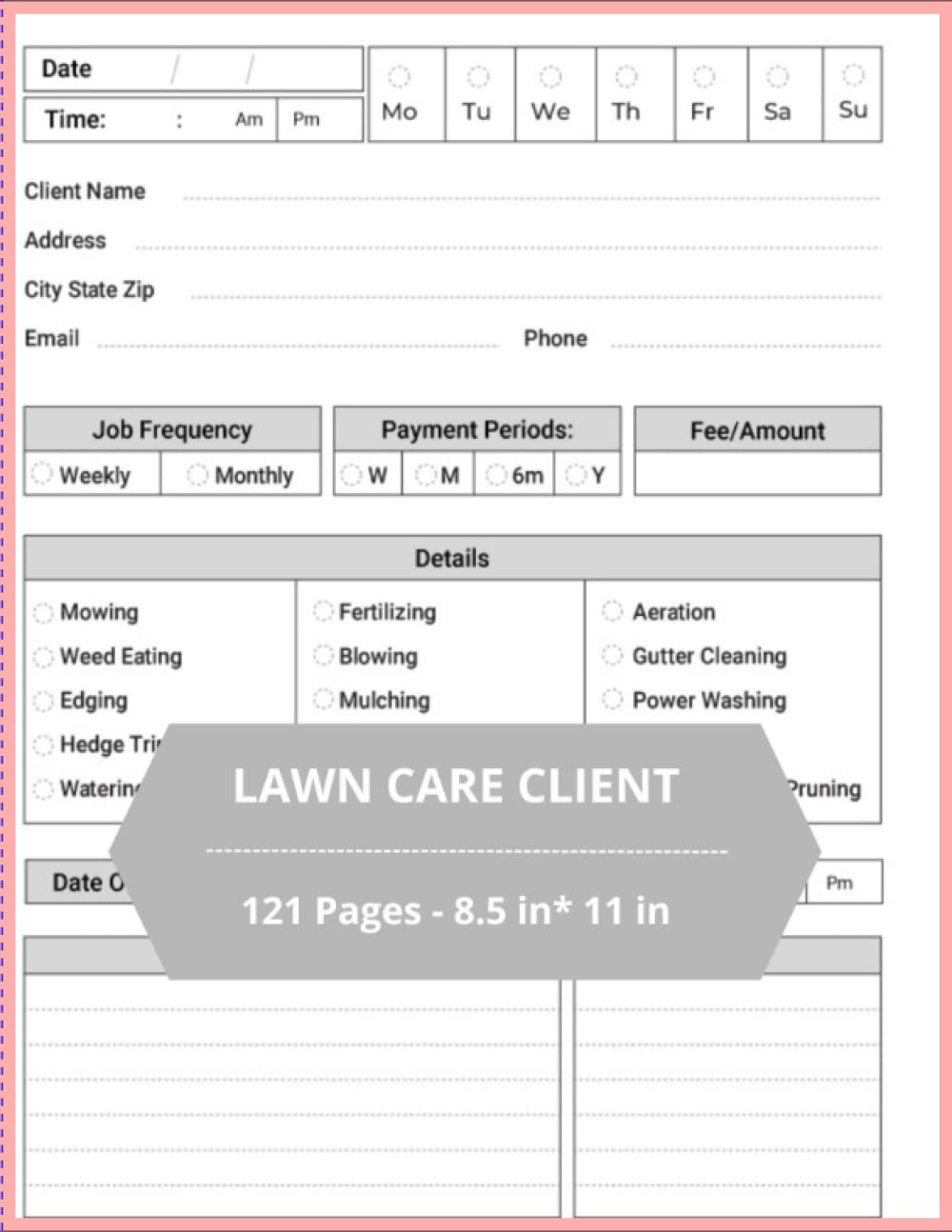 Lawn Care Client Log Book: Simple Lawn Mowing And Landscape Appointment Logbook, lawn care book for Tracking And Recording Your Client’s Information Easily,121 Pages 8.5x11 inches baixar livro de graça