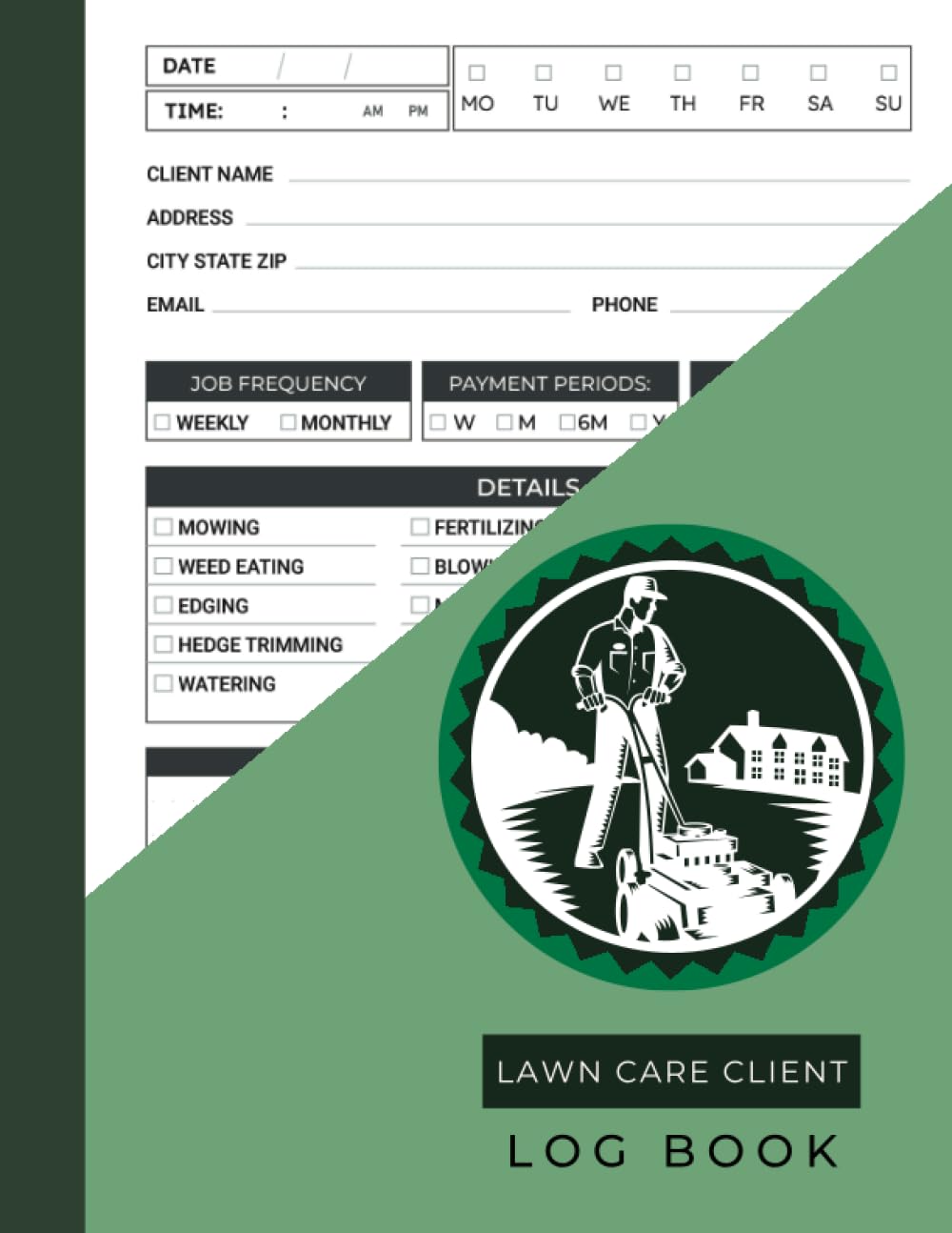 ler totalmente Lawn Care Client Log Book: Track and Keep Record of your client's Information | Simple Lawn Mowing and Landscape Appointment Logbook | 8.5 x 11 Inches 115 Pages
