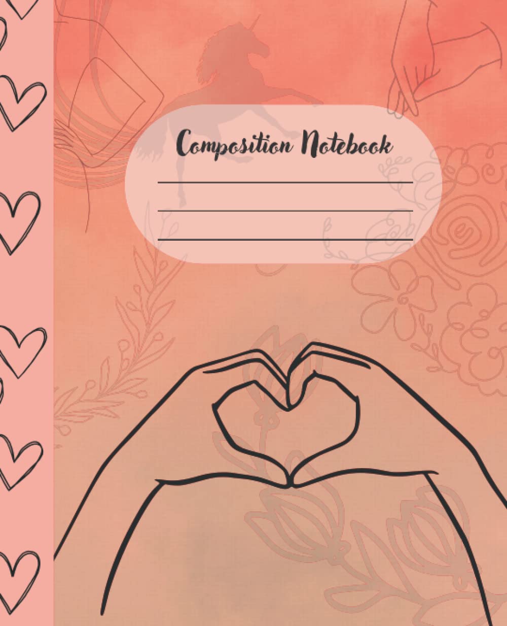 ler totalmente Heart Composition Notebook Wide Ruled for girls: Wide Ruled Notebook for Girls /110 Page/Hearts Gifts/college ruled/for school