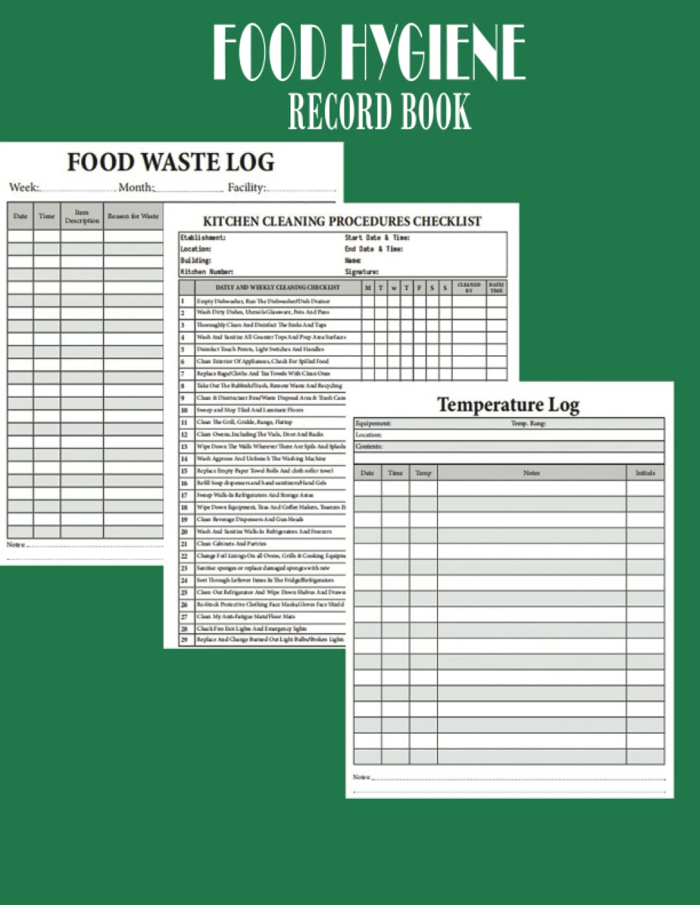 capítulo por capítulo baixar Food Hygiene Record Book: ALL in One Book includes Kitchen Cleaning Log, Food Temperature Log Book With Inventory Count, Food waste log, Perfect For...... Cafe, Hotel, Cuisine Outlets,... Etc.