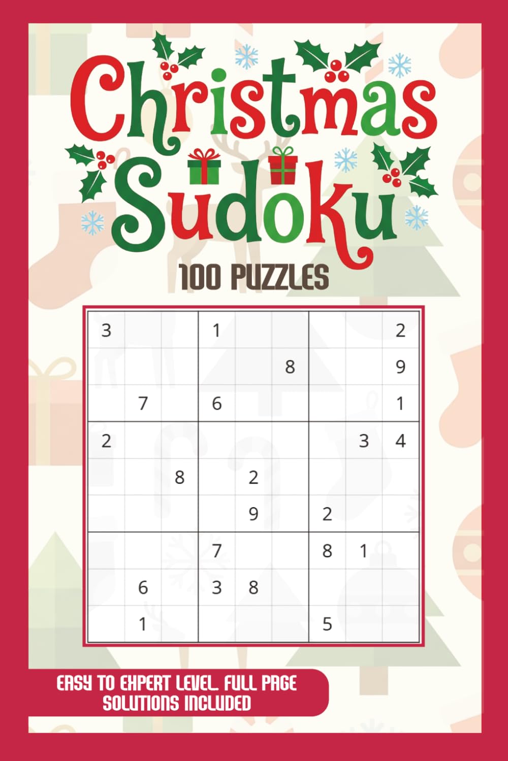 capítulo por capítulo baixar Christmas Sudoku Puzzle Book for Adults: 100 Large Print 9x9 Sudoku, 6 x 9 portable: Easy to Hard with Full Solutions, 40 Easy, 40 Medium, and 20 Hard Holiday activity book