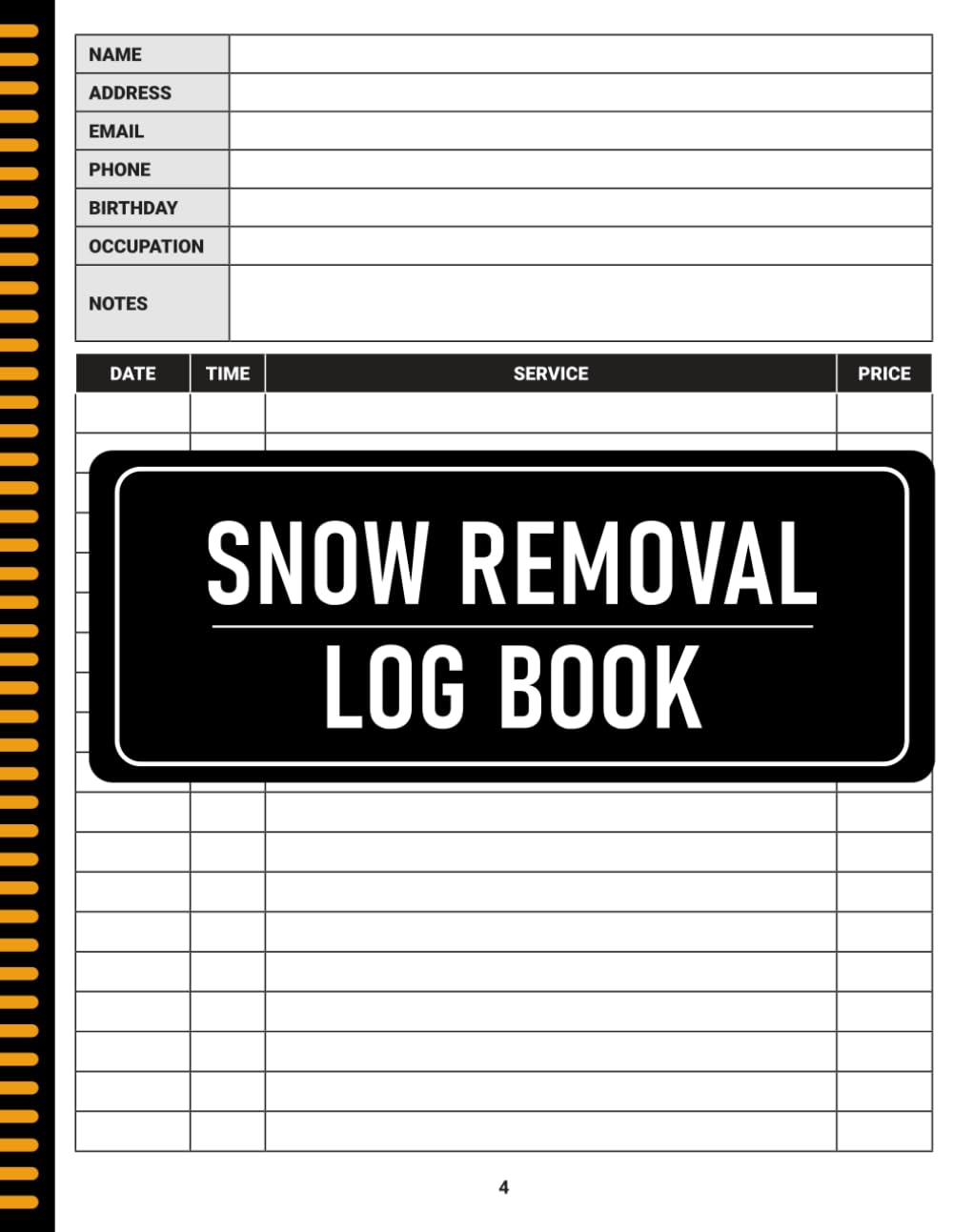 Snow Removal Log Book: Record Personal Information of Snow Clearing Customers, Professional Snow Clearing Client Tracking Address, Snow Removal Client Data Log Book, 8.5x11 inches baixar o livro de graça