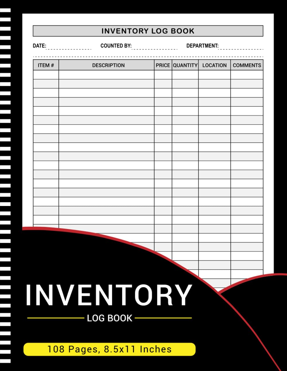ler totalmente Inventory Log Book: Inventory Log Sheets For Small Business Or Personal Use - 108 Pages, 8.5" X 11"