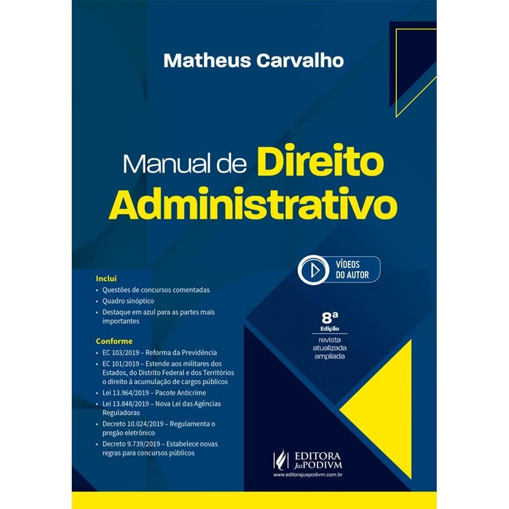 Manual de Direito Administrativo - 8ª Edição (2021)