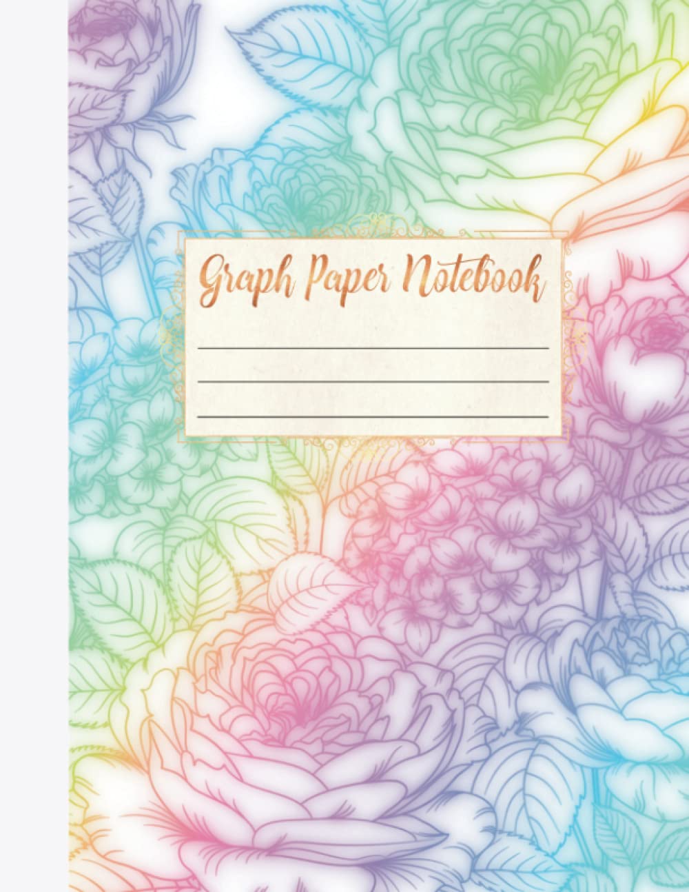 ler totalmente Graph Paper Notebook: Grid Paper Journal for School and Work, Illustrated by Colorful Glowing Flowers (120 Pages, 8.5 x 11 inches)