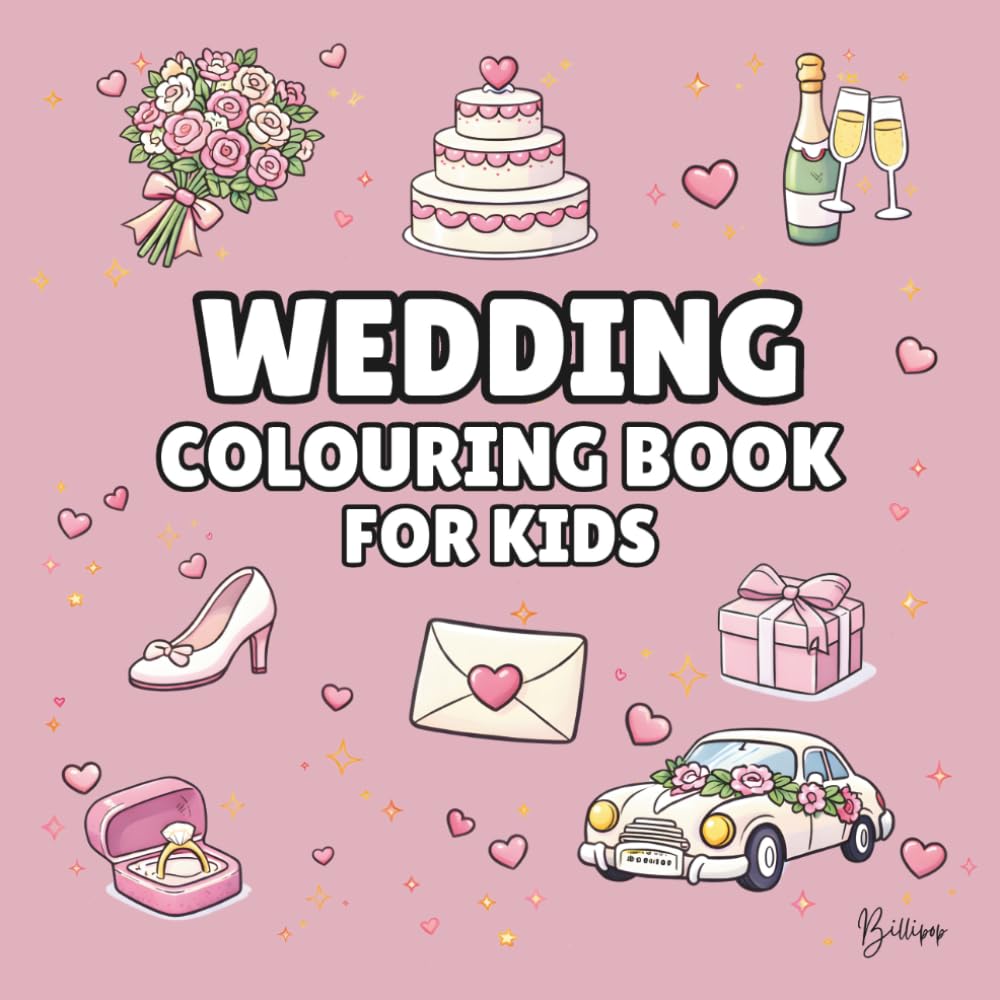 Wedding Colouring Book for Kids – Cover Colour: Dusty Rose: Bold and Easy Wedding Colouring Pages for Children | 40 Fun Wedding Designs with Cakes,... Fun (Wedding Colouring Books – Bold & Easy) baixar o livro de graça