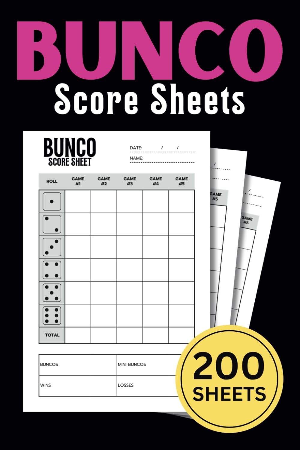 Bunco Score Sheets: 200 Pages Bunco Score Pads for Scorekeeping, Bunco Card Game with 6 x 9 inches baixar livro de graça