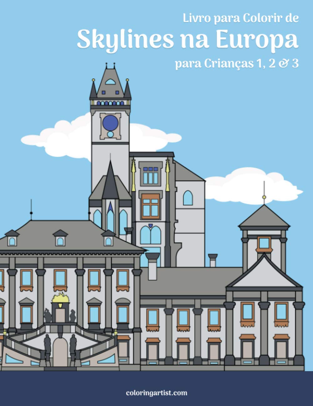 Livro para Colorir de Skylines na Europa para Crianças 1, 2 & 3 baixar o livro de graça