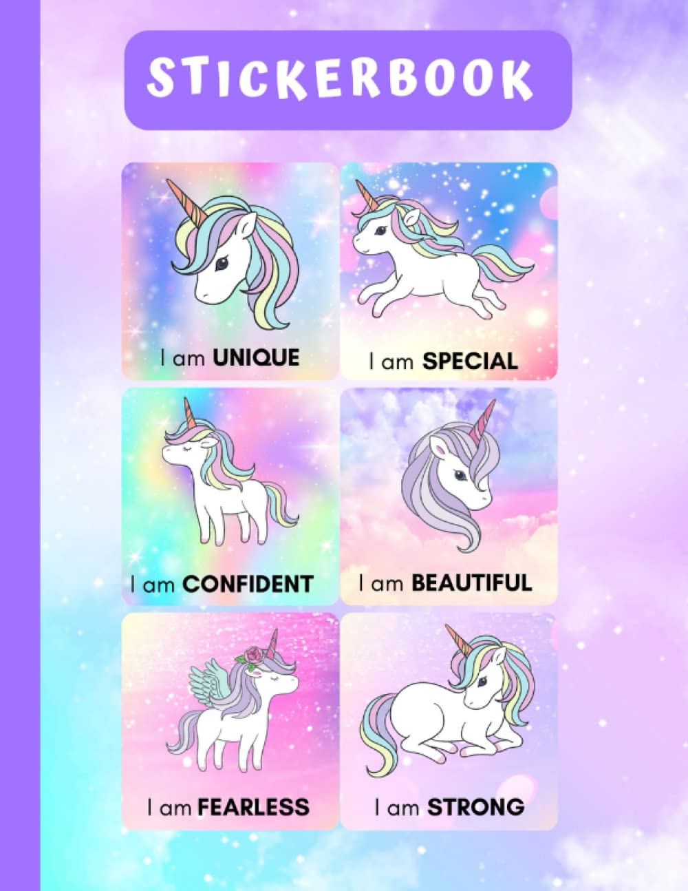 Blank Sticker Book Unicorn for Kids age 2-4, 3-5,4-8: Sticker Collecting Album for Girls. Perfect Gift For Children baixar livro de graça