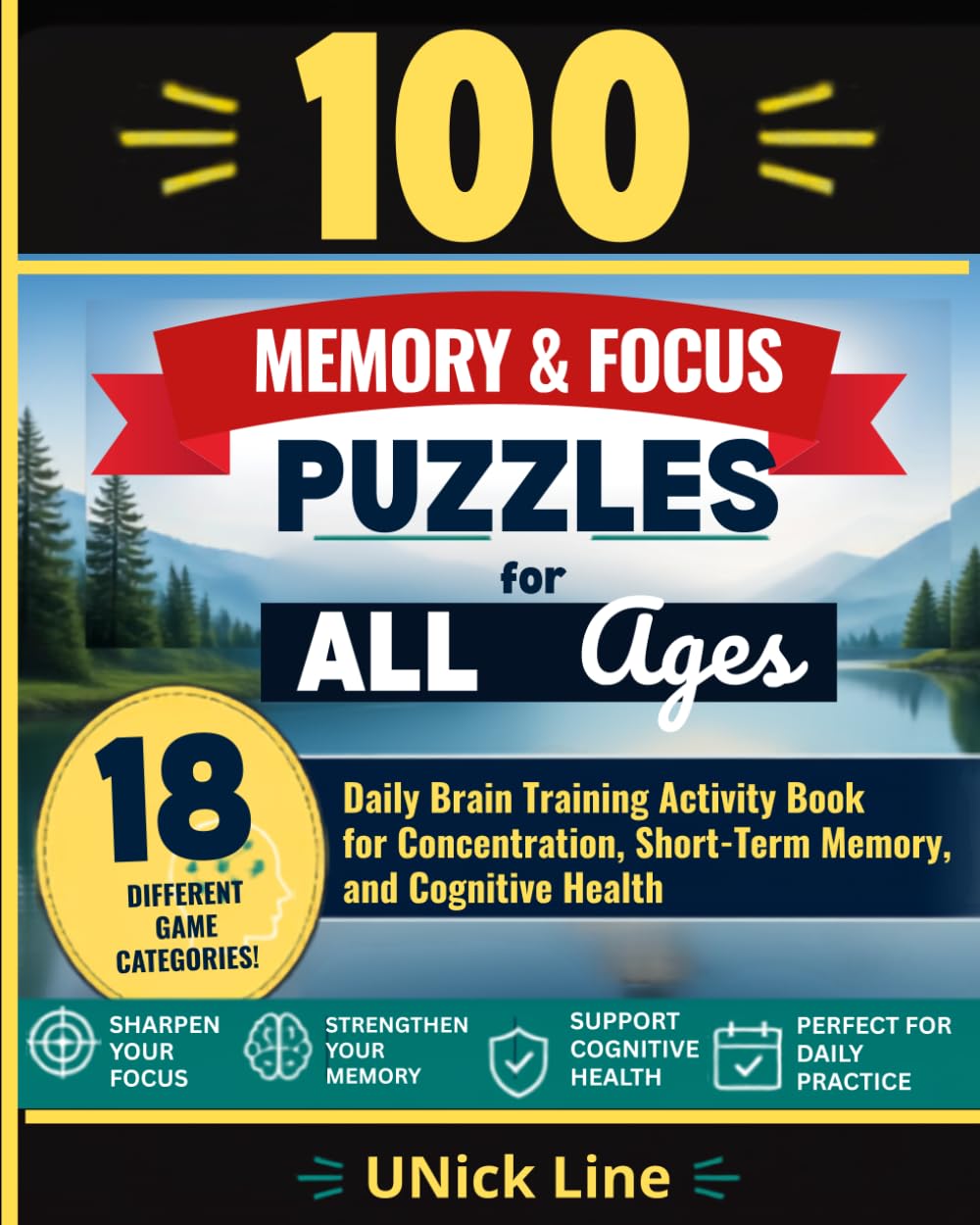100 Memory & Focus Puzzles for All Ages: Daily Brain Training Activity Book for Concentration, Short-Term Memory, and Cognitive Health (Memory Activities - Large Print) baixar o livro de graça