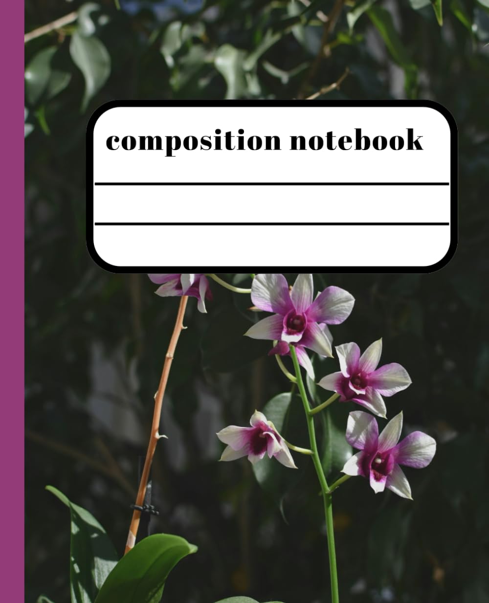 ler totalmente COMPOSITION NOTE BOOK: Wide ruled orchid flower 107 pages
