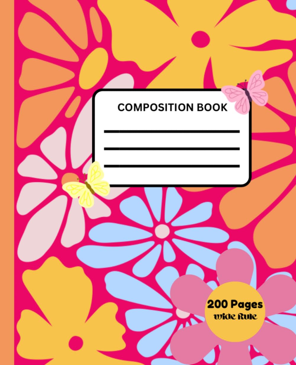 capítulo por capítulo baixar Wide Rule Composition Notebook 100 Sheets Floral Butterflies-100 Sheets Each, For School, Office & Home – 9.75” x 7.5”
