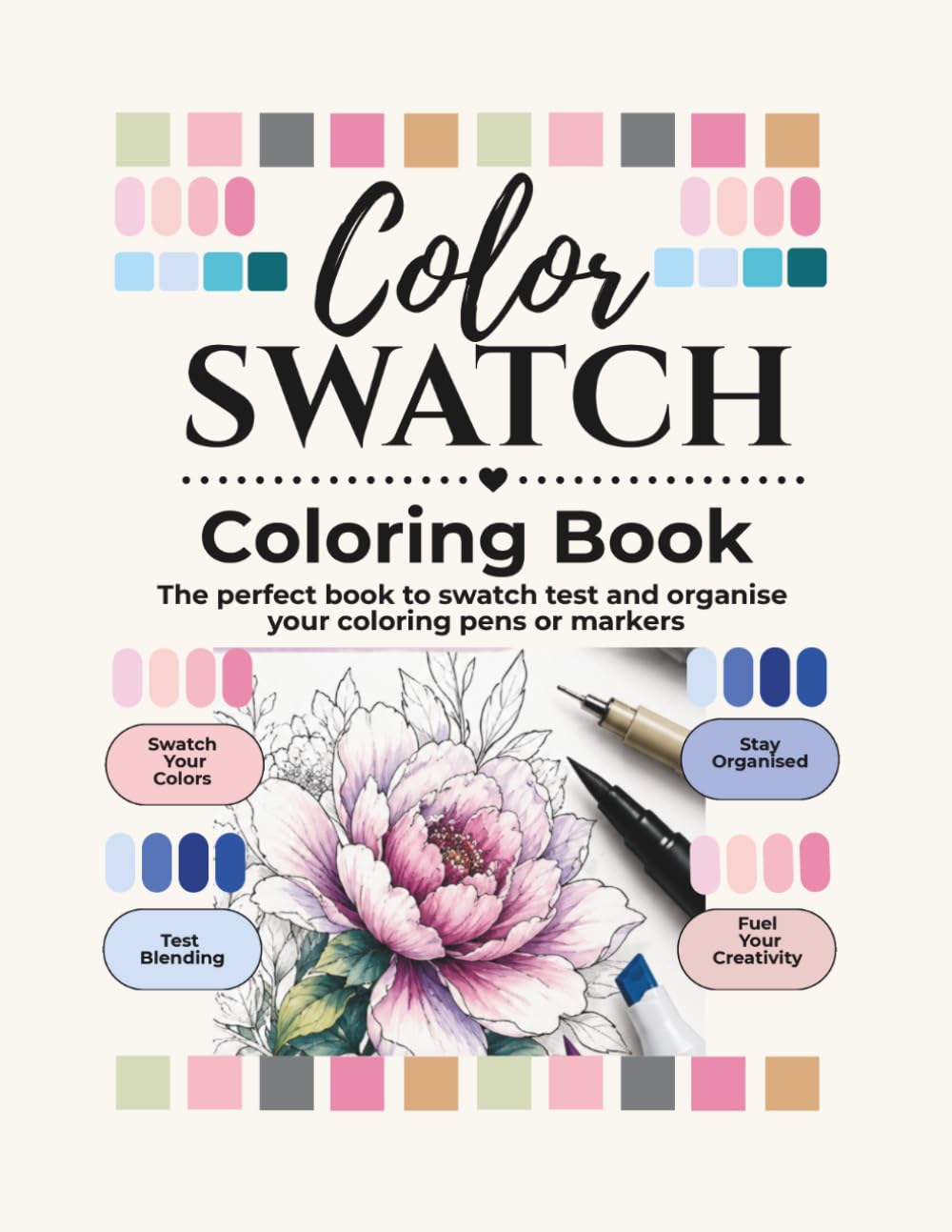 Color Swatch Coloring Book: The perfect book to swatch test and organise your coloring pens or markers baixar o livro de graça