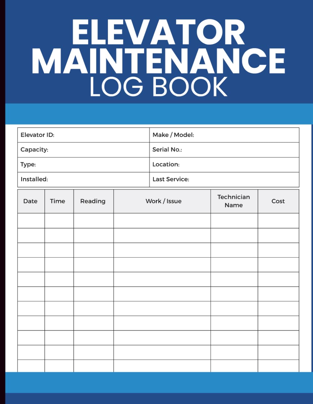 Elevator Maintenance Log Book: Lift Inspection, Repair Tracking, and System Performance Log for Property Managers, Operations Teams, and Facility Mechanics baixar o livro de graça