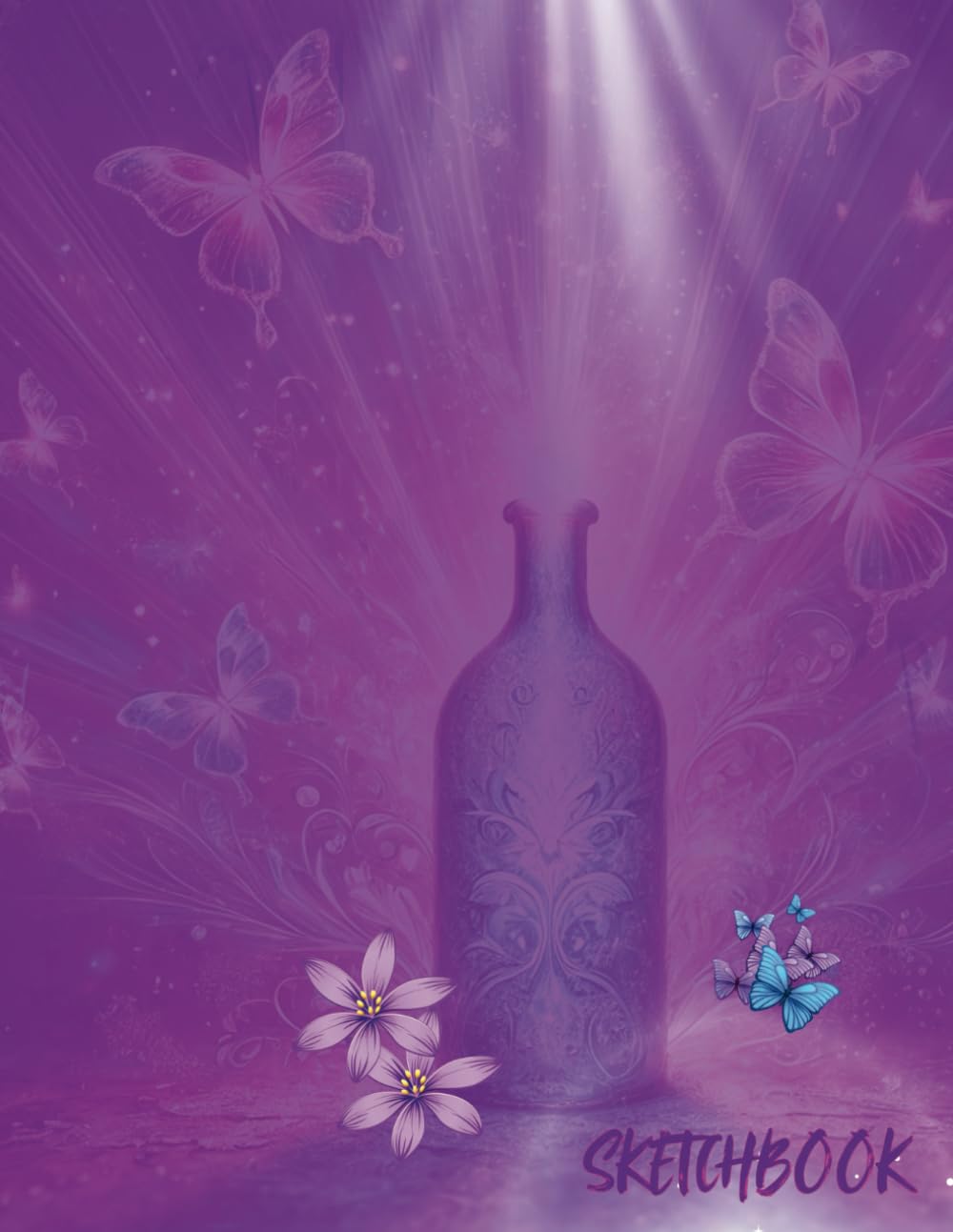 Sketchbook for adults and teen girls: Beautiful Glow Sketchbook with Butterflies, 110 Pages Use it For Sketching, Drawing & Crayon Coloring | 8.5" x 11" baixar livro de graça