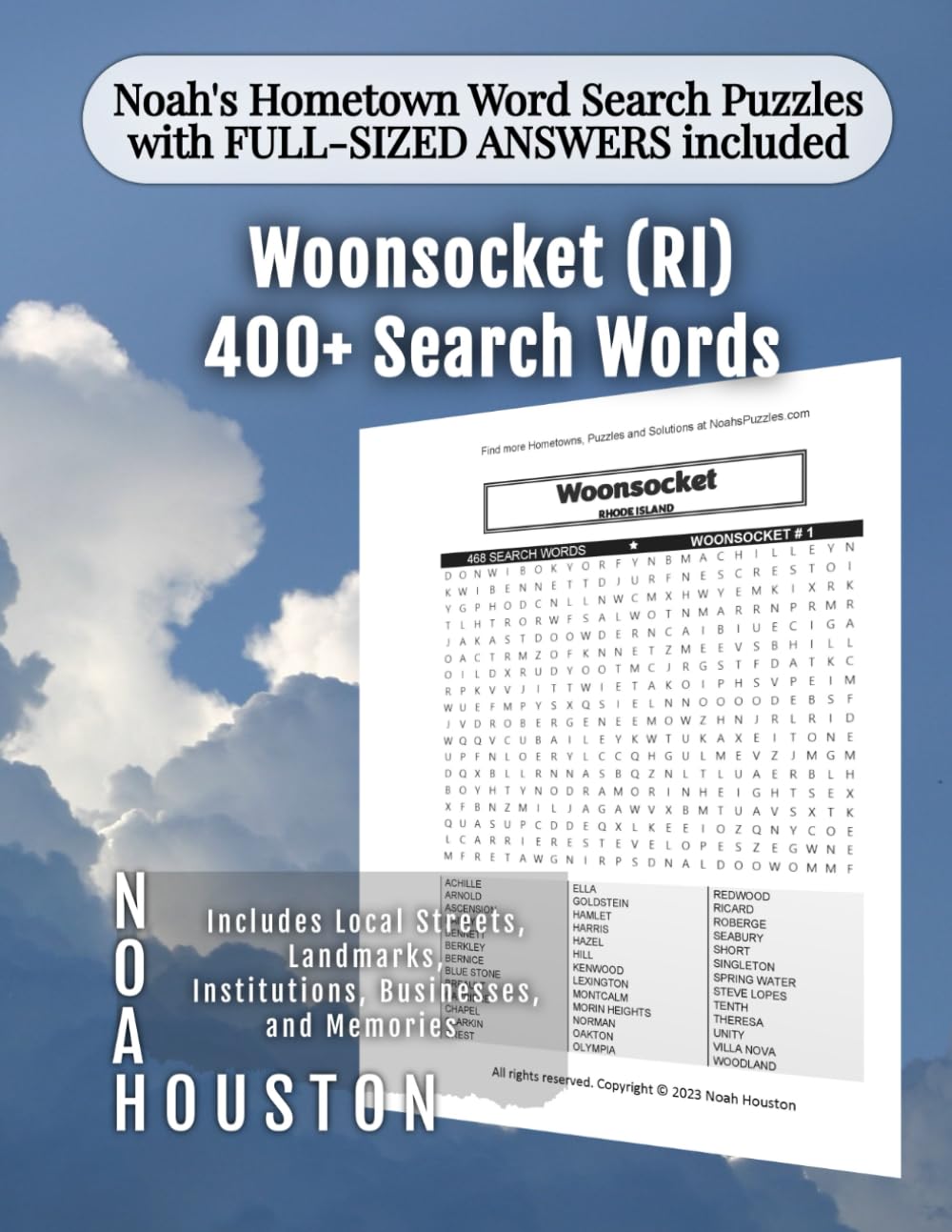Noah's Hometown Word Search Puzzles with FULL-SIZED ANSWERS included Woonsocket (RI): Includes Local Streets, Landmarks, Institutions, Businesses, and Memories baixar livro de graça