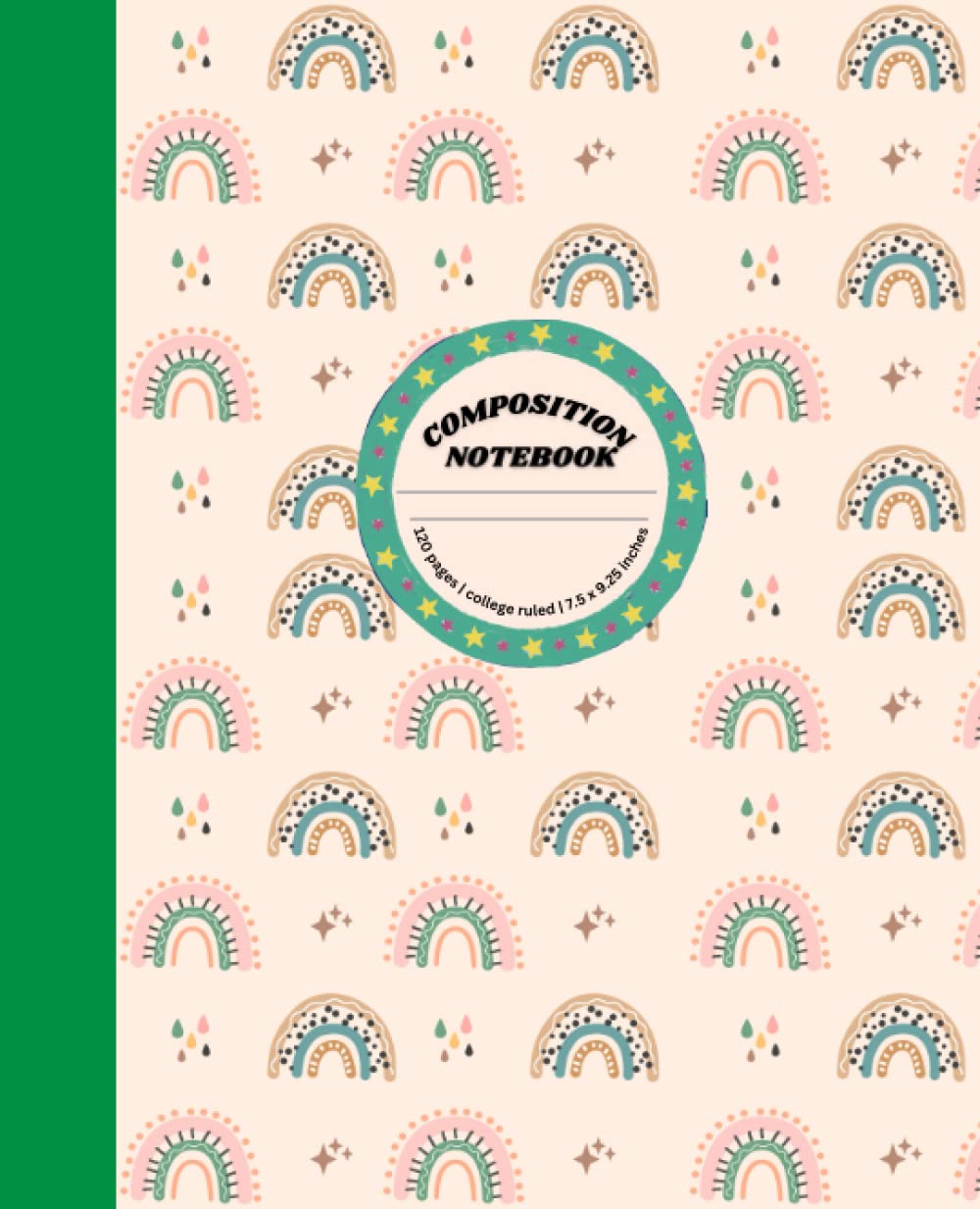 Composition Notebook: Vintage Coral-Green-Brown Arch Design | 120 Pages, 7.5 x 9.25 inches | Wide Ruled | Ideal for Students, Teachers, Schools, all Lovers of Arts and Architectural Beauty baixar livro de graça