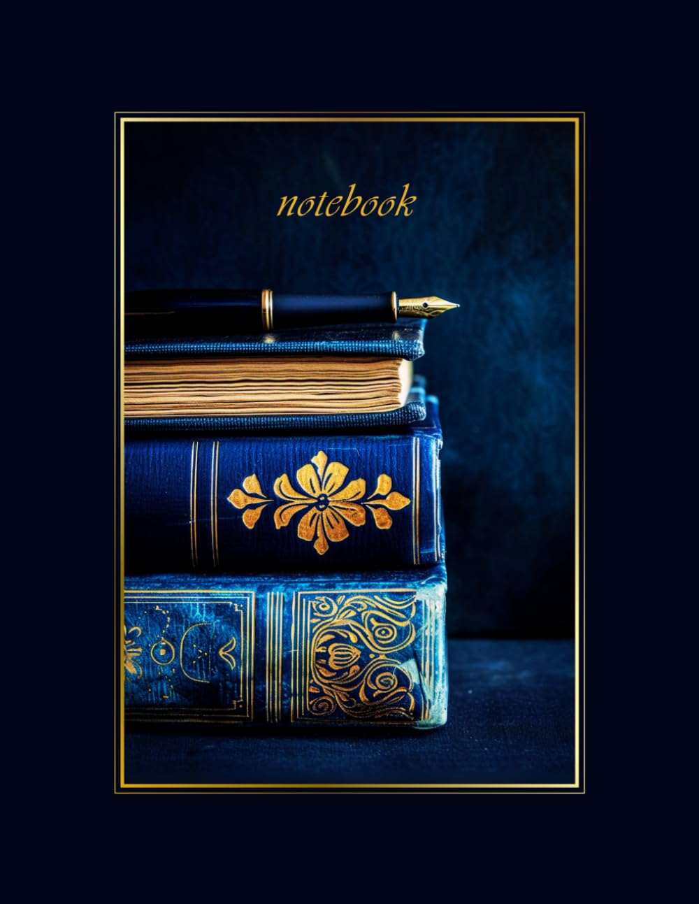 ler totalmente Old blue books: lined notebook, paperback, 8.5 x 11", 160 pages