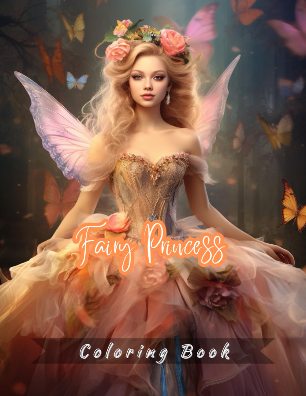 Fairy Princess Coloring Book: Calming and Relaxing Drawing for Adults and Teenagers