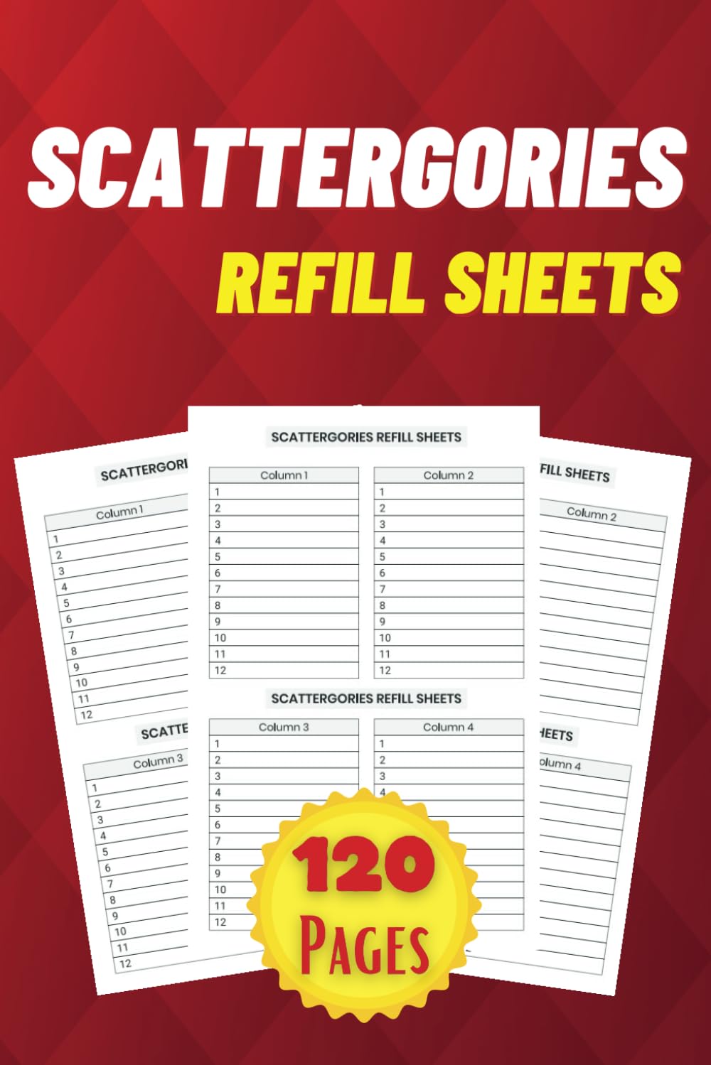 Scattergories Refill Sheets: Scattergories Score Cards,Score Pads with Size 6 x 9 inches, 120 pages baixar o livro de graça