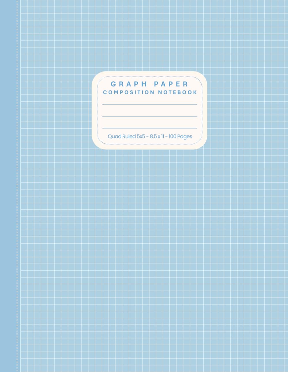 ler totalmente Graph Paper Composition Notebook: 5x5 Quad Ruled Grid Paper for Math and Science | 100 Pages | Large 8.5 x 11 | Cute Pastel Blue