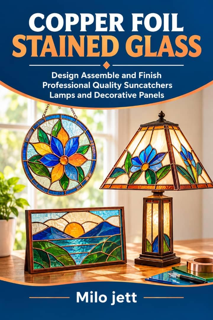 COPPER FOIL STAINED GLASS: Design Assemble and Finish Professional Quality Suncatchers Lamps and Decorative Panels (English Edition) baixar livro de graça