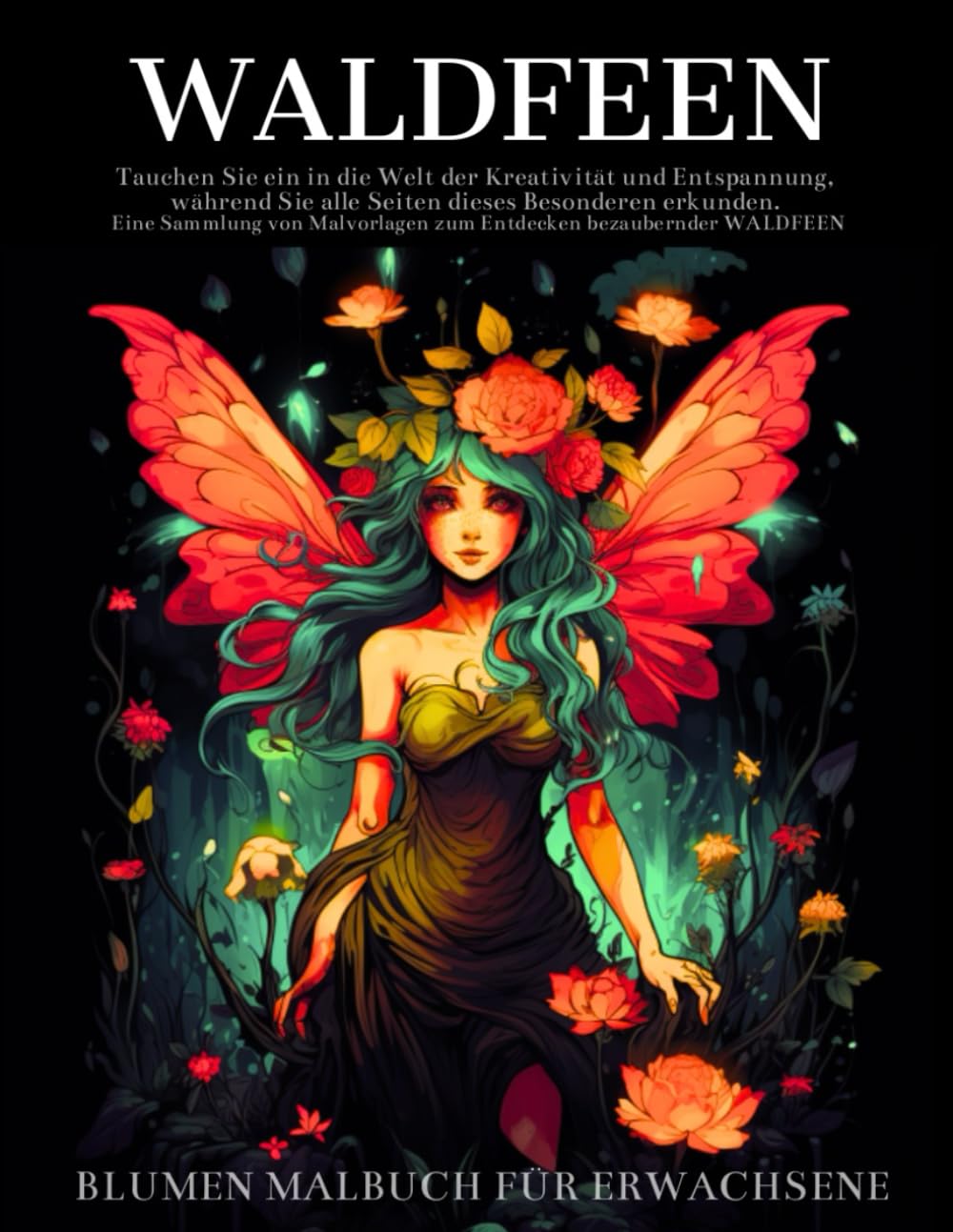Waldfeen Malbuch Für Erwachsene: Waldfeen mit Blumen - Graustufenmuster,Anti-Stress Geschenke (German Edition) baixar livro de graça