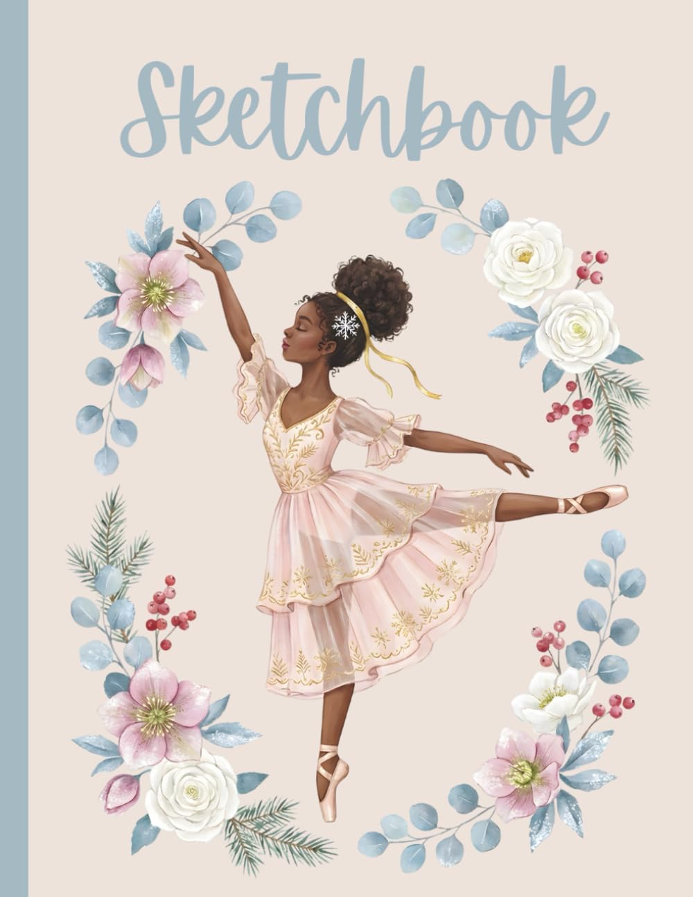 Ballerina Christmas Sketchbook: Floral Holiday Dance Illustration on Blush Pink: Unlined Pages for Drawing, Doodling & Creative Expression baixar o livro de graça