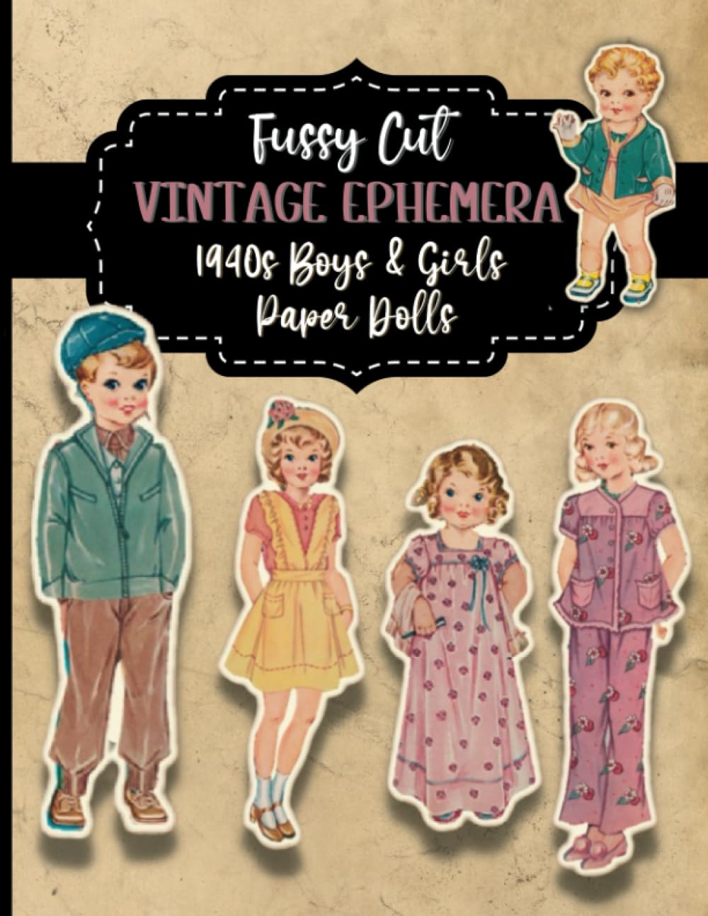 ler totalmente Vintage Ephemera Fussy Cuts 1940s Boy and Girl Paper Dolls: For Junk Journaling, Scrapbooking, and Papercraft Projects