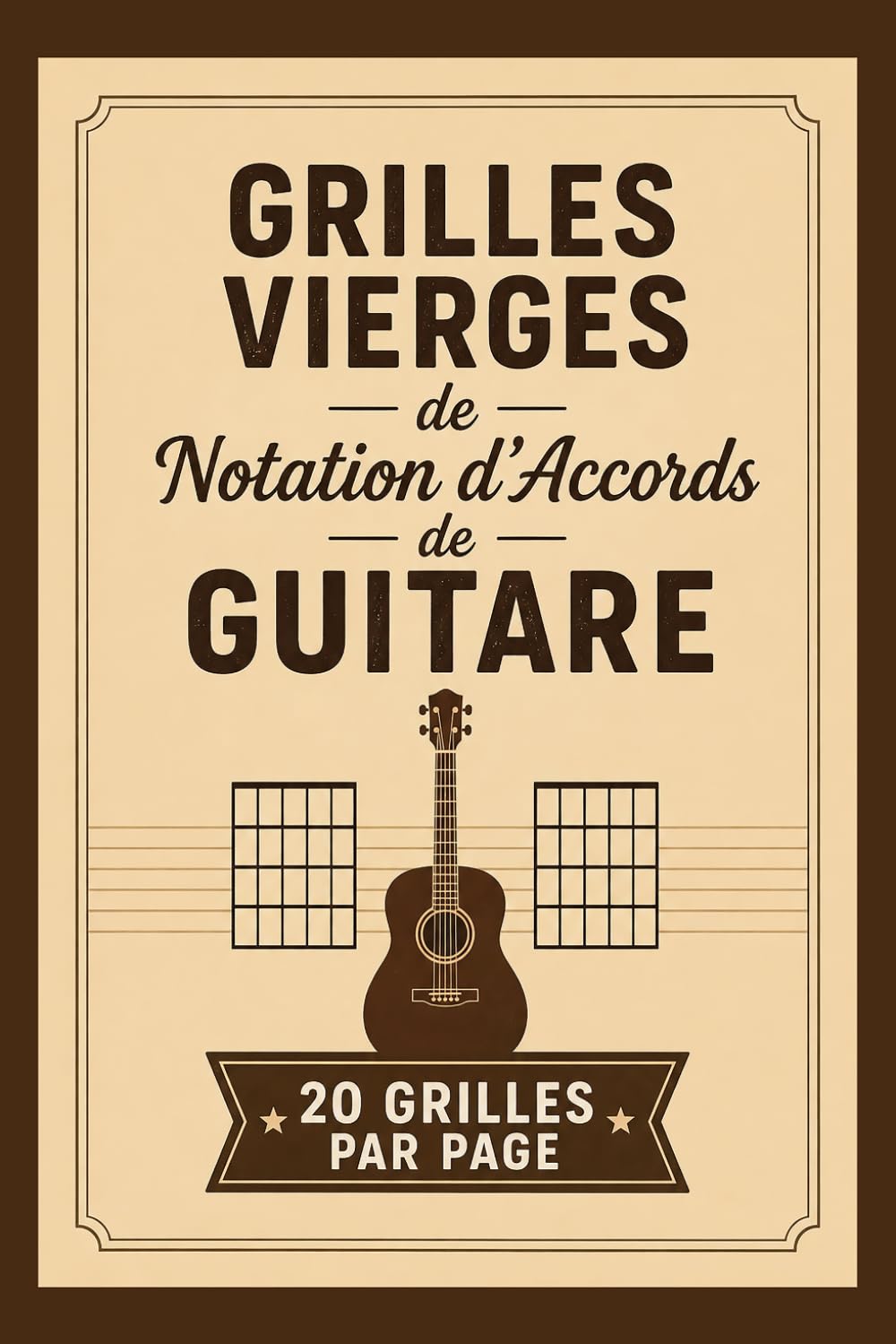 ler totalmente Carnet de diagrammes d’accords vierges pour guitare – 100 pages, 20 accords par page (French Edition)
