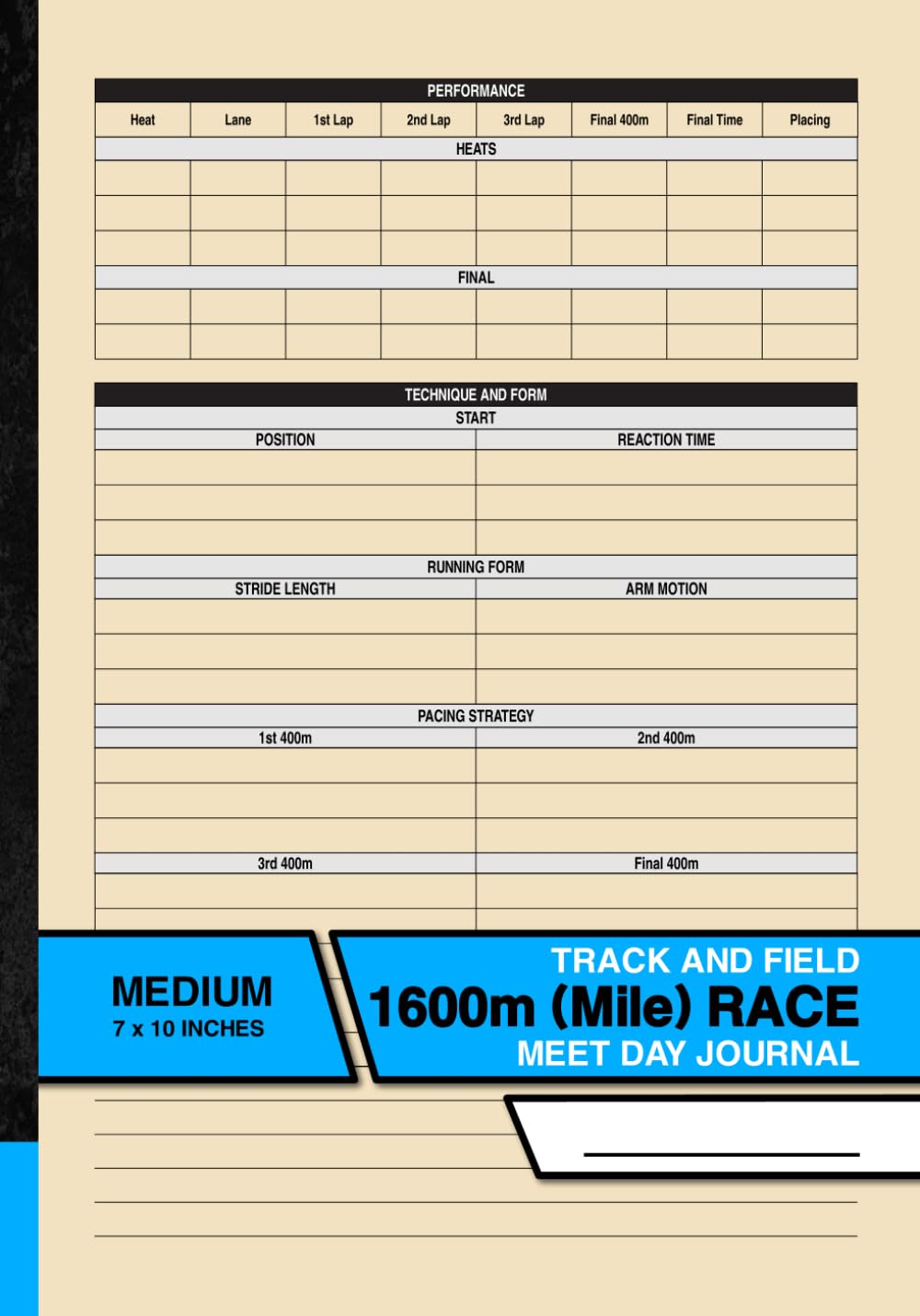 capítulo por capítulo baixar Track and Field - 1600m (Mile) Race - Meet Day Journal: Record and Track Your Individual Athletic Performance | For High School Athletes | 25 Meets | Medium