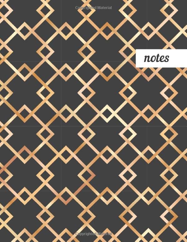 Notes: College Ruled Lined Journal, Cute Golden Pattern Design - Perfect for Office, School, College, Writing & Note Taking - Large 8.5 x 11 inches - 110 Pages baixar livro de graça