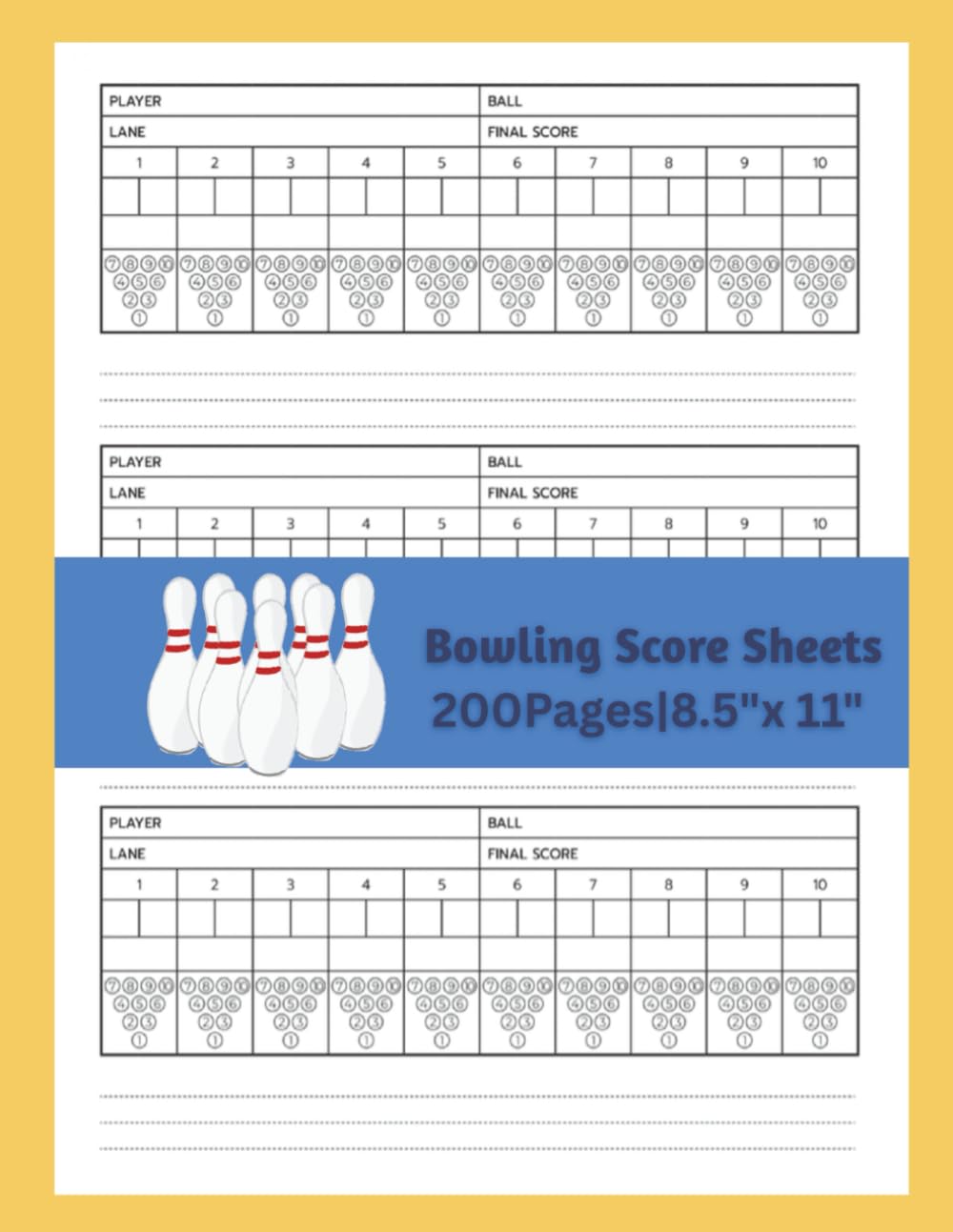 ler totalmente Bowling Score Sheets: Organized Sheets for Tracking Performance & Improvement