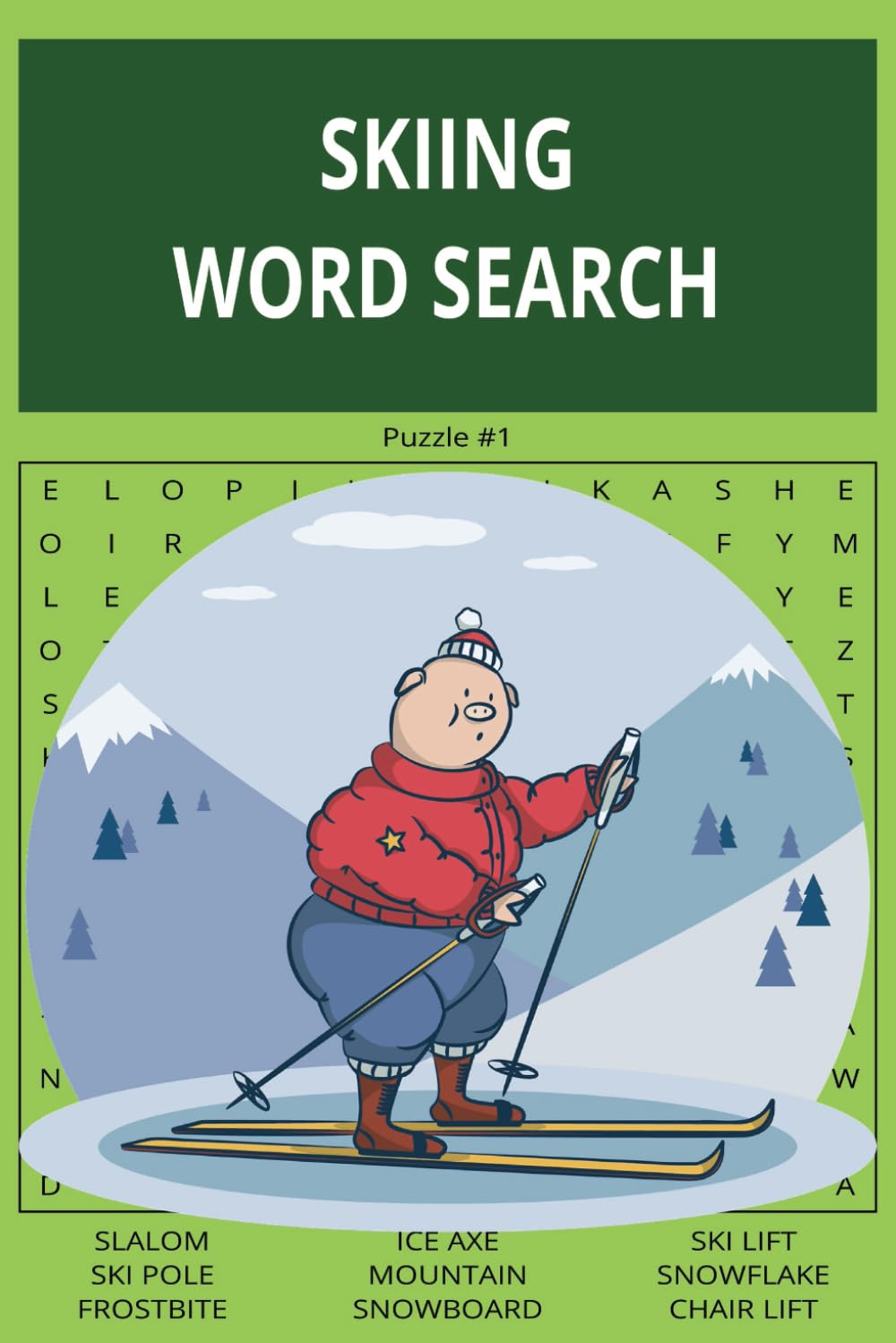 Skiing Word Search: Skiing Word Search Puzzle Book