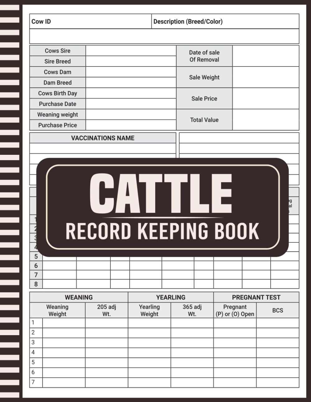 ler totalmente Cattle Record Keeping Book: Keep Your Ranching and Livestock Organized, Planning Calendar, (8.5 x 11 Inches) 110 Pages